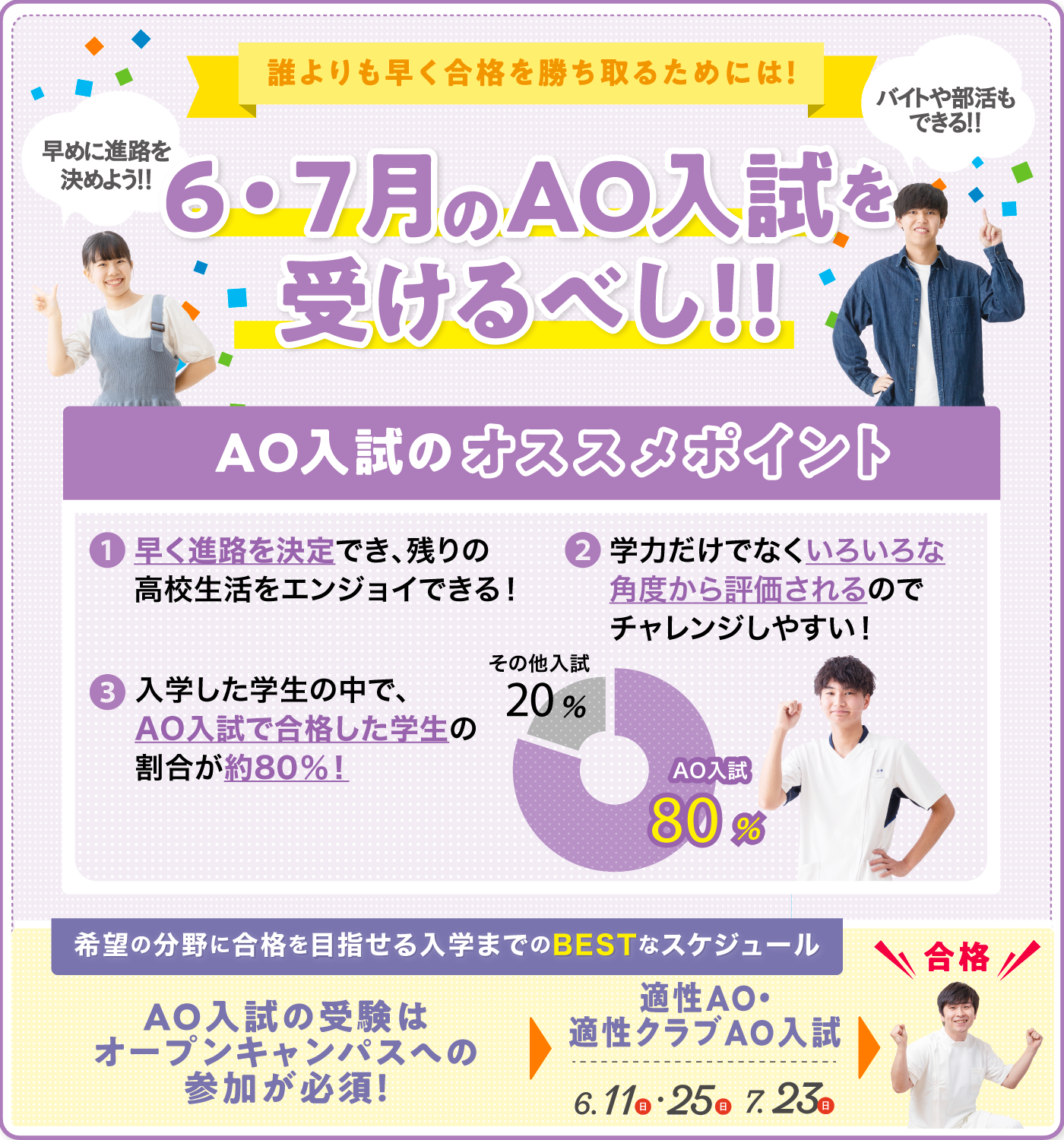 6月のAO入試を受けよう！