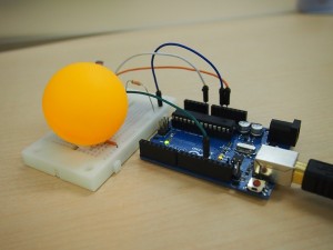 明るい状態のLEDサンプル写真（Arduino）